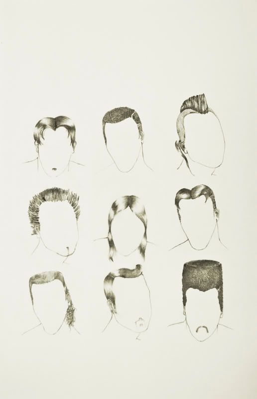 POPULAR HAIRSTYLES OF THE 1990s. This is my drawing for Illustration Topics.