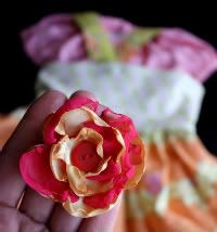 Orange Bouquet 2T Pinafore Dress Set *reduced