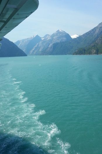 blue water of Tracy Arm Fjord