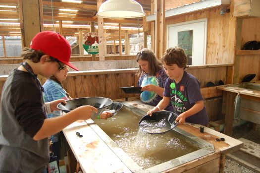 panning for gold