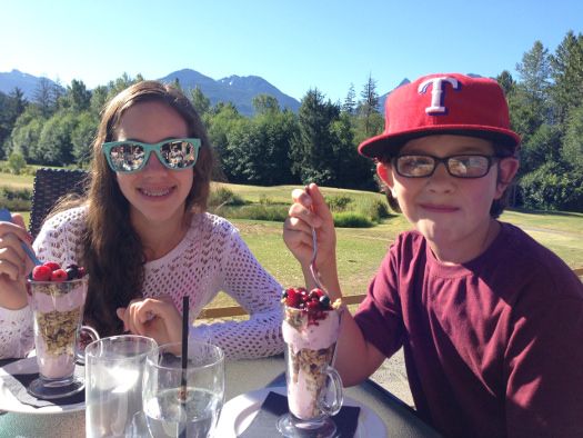 Breakfast on the patio in Squamish