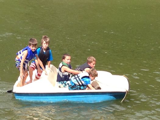 boys on paddleboat