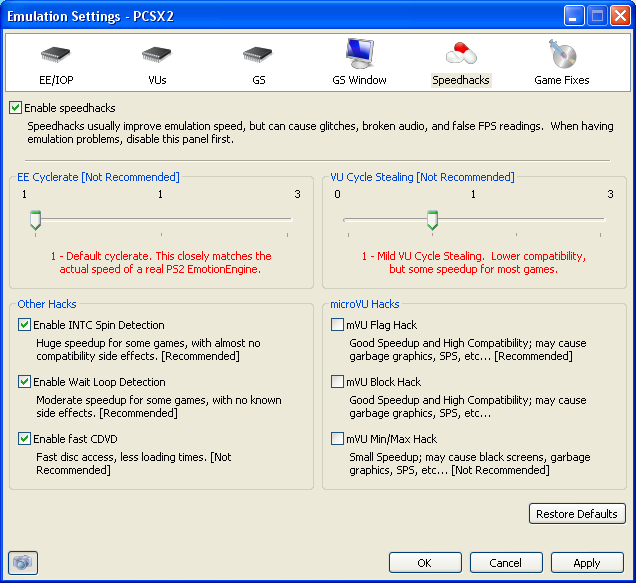 [Image: pcsx2_CoreSettings_Speedhacks.png]