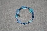 **BLUE** butterfly beaded bracelet
