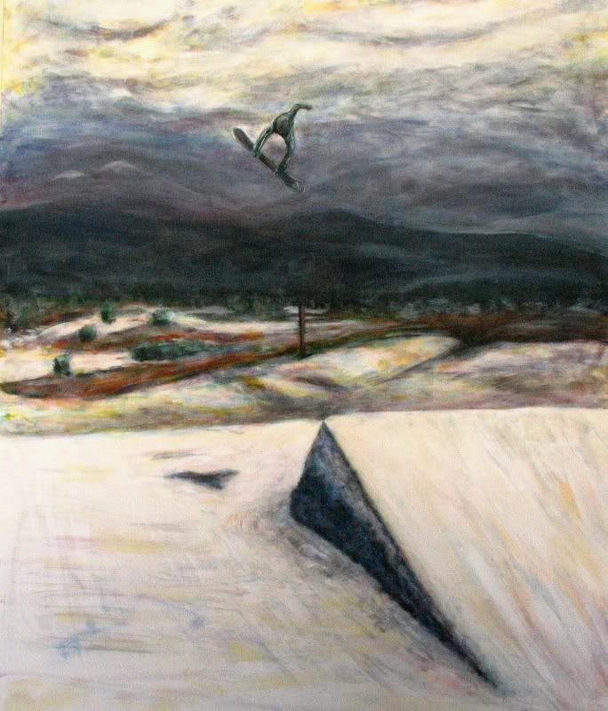 snowboard painting / Mt. Hood snowboard painting / Mt. Hood
