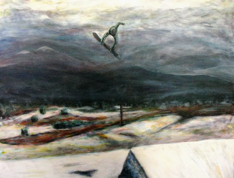 snowboard painting / Mt. Hood snowboard painting / Mt. Hood