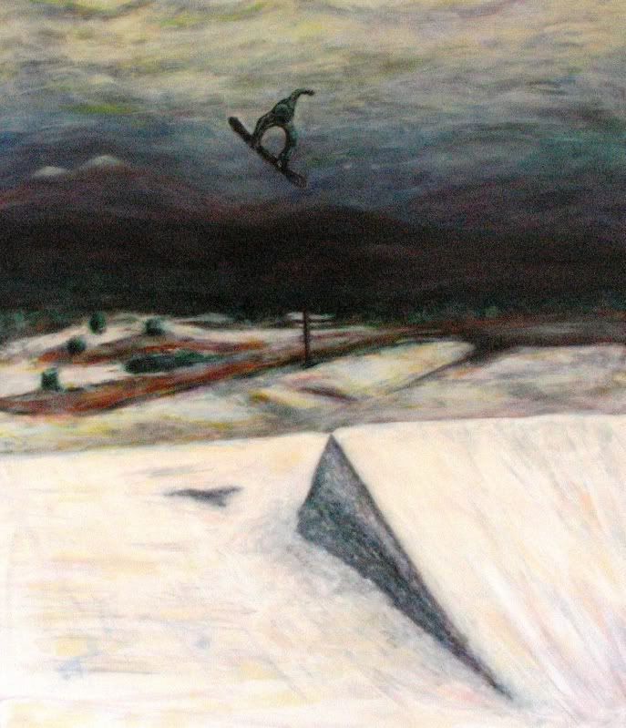 snowboard painting / Mt. Hood snowboard painting / Mt. Hood