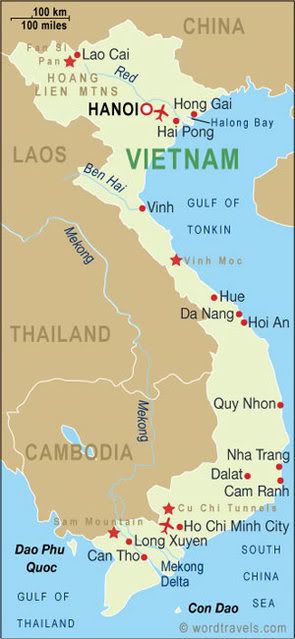 Vietnam Map Ho Chi Minh Trail