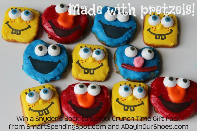 spongebob pretzels, elmo pretzels