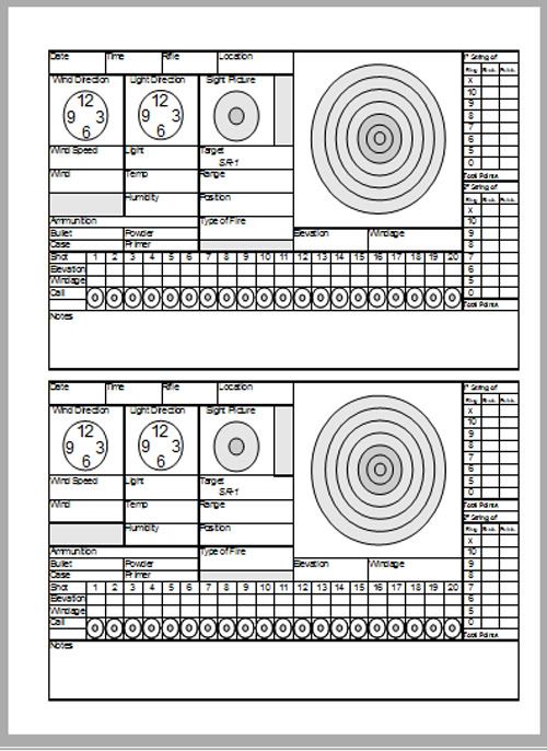 Printable Shooting Log Book Template Printable Templates Free