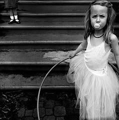 black && white little girl Pictures, Images and Photos