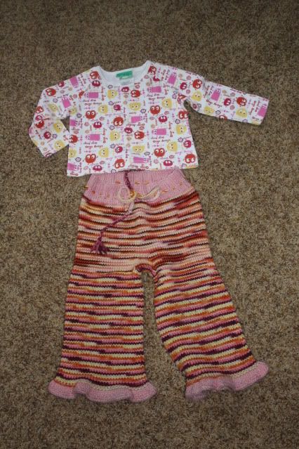 Red/Orange Ooga Booga ruffle longies & ADG shirt Red/Orange Ooga Booga ruffle longies & ADG shirt