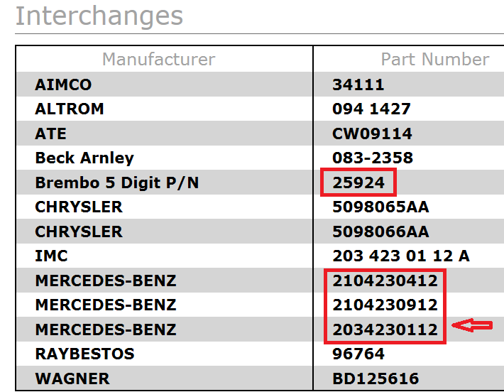 Brembo Rotor Order IMPORTANT MercedesBenz Forum