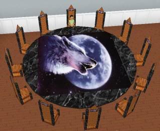 moonlights wolves council table top view