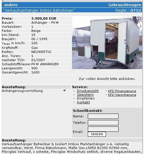 Imbiss Wagen Bätschman Imbiss Wagen Bätschman