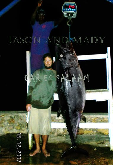 WORLD RECORD DOGTOOTH 30lb

- Dogtooth Tuna 84.00 kg - line 30 lb
- Angler: Jason Alexiou
- Place: Latham Island (Dec 2007)
- Skipper: Maddalena Martinengo
- Mate: Bernard