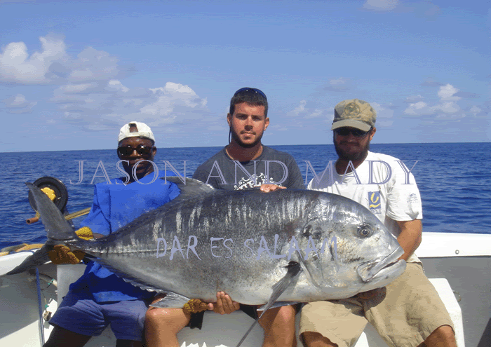 
- Giant Trevally
- 50 kgs
- Place: South Zanzibar Channel (Aug 2006)apri
- Boat: Kelly II
- Skipper: Maddalena Martinengo
- Captain: Jason Alexiou
