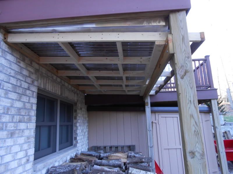 The "roof" I made under my deck and some scrounge Hearth.com Forums 