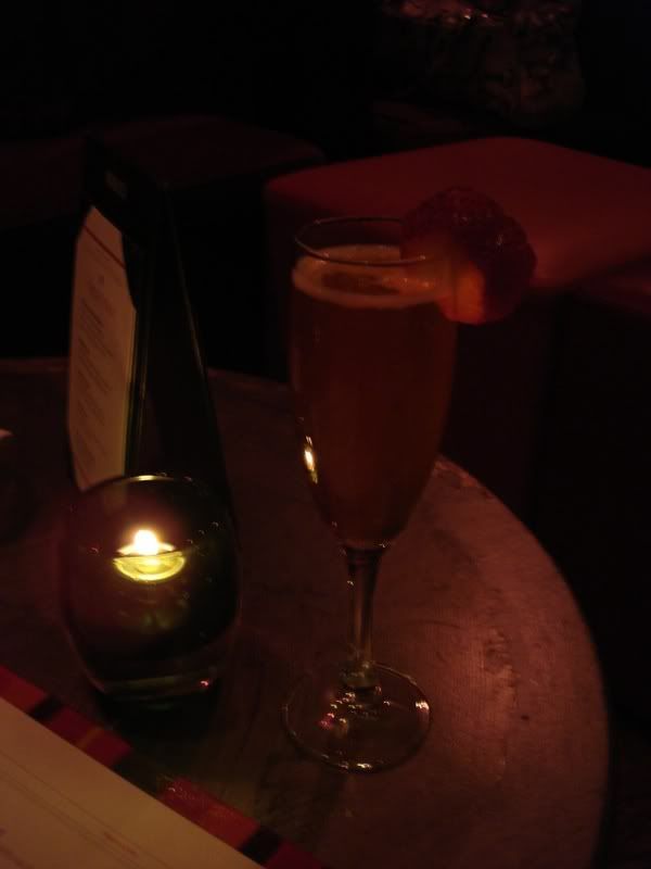 Spicy champagne cocktail at Vermilion