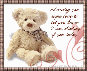 leaving love teddy bear