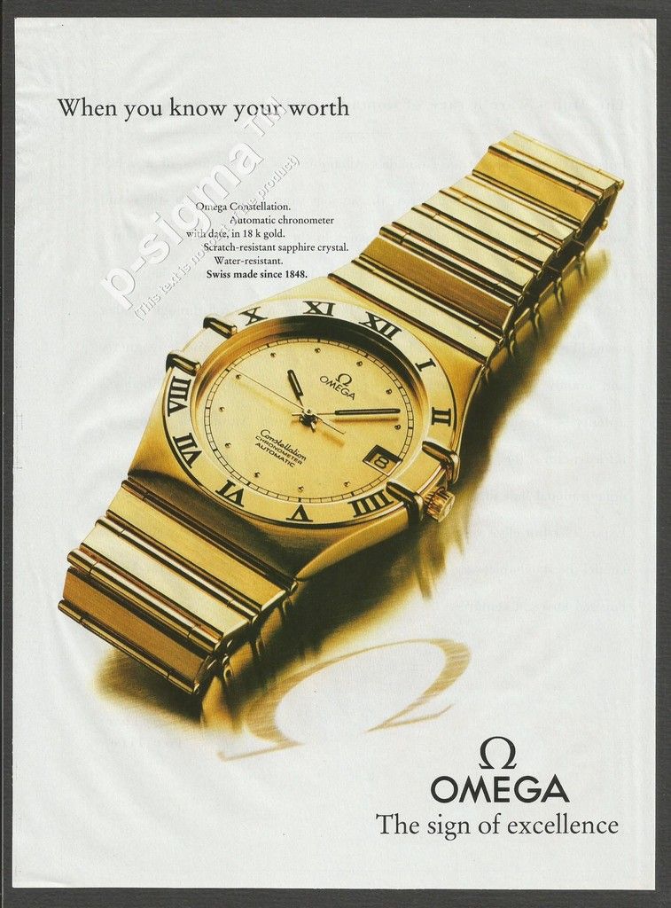 OMEGA Constellation 18k gold Watch 1993 