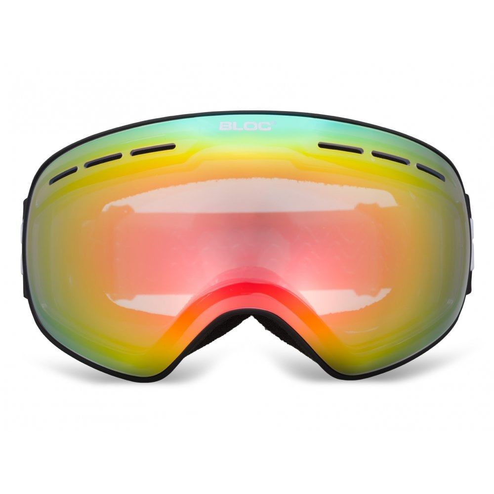 BLOC MOON 3 MT02 Mens/Womens Ski/Snowboard Goggles MATT BLACK / CLEAR ...