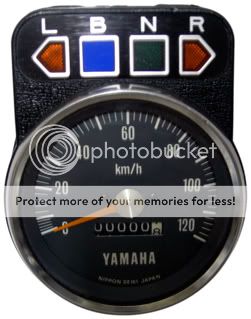 Genuine Yamaha YB90, YB100, YL2 Complete Km/H Scale Speedometer 