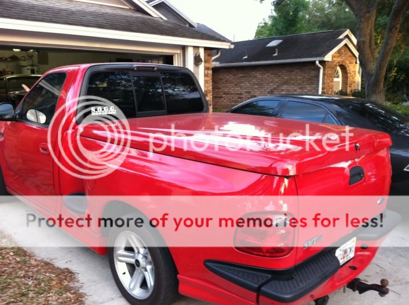 Red tonneau cover for a 9704 flareside f150 for sale Tampa Racing